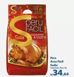 Oferta de Sadia - Peru Assa Fácil por R$34,64 em Sam's Club