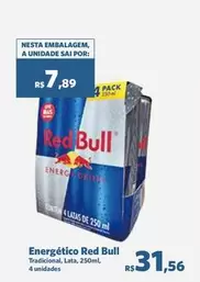 Oferta de Red Bull - Energético por R$31,56 em Sam's Club