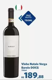 Oferta de Vale - Vinho Natale Verga Barolo DOCG por R$189,88 em Sam's Club