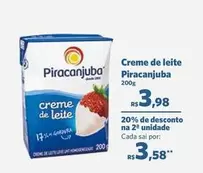 Oferta de Piracanjuba - Creme De Leite por R$3,98 em Sam's Club