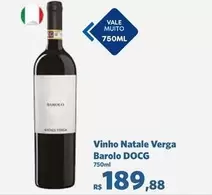 Oferta de Vale - Vinho Natale Verga Barolo DOCG por R$189,88 em Sam's Club