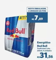 Oferta de Red Bull - Energético por R$31,56 em Sam's Club