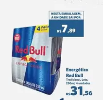 Oferta de Red Bull - Energético por R$31,56 em Sam's Club