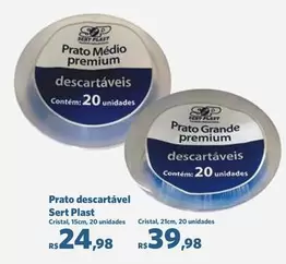 Oferta de Premium - Prato Descartável por R$24,98 em Sam's Club