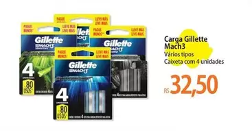 Oferta de Gillette - Carga Mach3 por R$32,5 em Atacadão