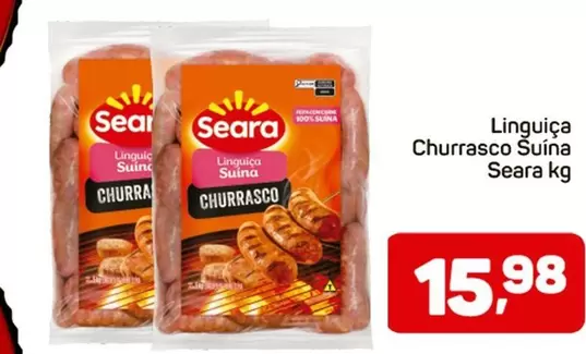 Oferta de Seara - Linguiça Churrasco por R$15,98 em Supermercados ABC