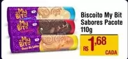 Oferta de My Bit - Biscoito Sabores Pacote por R$1,68 em Max Atacadista