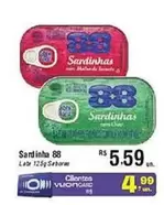 Oferta de 88 - Sardinha por R$5,59 em Fort Atacadista