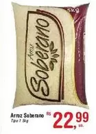 Oferta de Soberano - Arroz por R$22,99 em Fort Atacadista