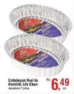 Oferta de Life - Embalagem Oval De Aluminio Life Clean por R$6,49 em Fort Atacadista