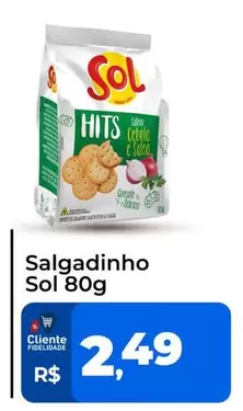 Oferta de Sol - Salgadinho por R$2,49 em Tonin Superatacado