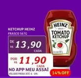 Oferta de Heinz - Ketchup por R$13,9 em Assaí Atacadista