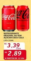 Oferta de Coca-Cola - Refrigerante Original Ou Sem Açúcar por R$3,39 em Assaí Atacadista