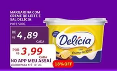 Oferta de Q Delicia - Margarina Com Creme De Leite E Sal por R$4,89 em Assaí Atacadista