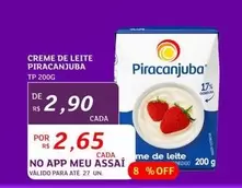 Oferta de Piracanjuba - Creme De Leite por R$2,65 em Assaí Atacadista