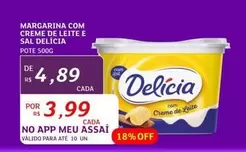 Oferta de Q Delicia - Margarina Com Creme De Leite E Sal por R$4,89 em Assaí Atacadista