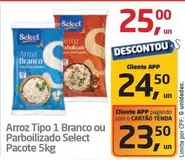 Oferta de Select - Arroz Tipo 1 Branco Ou Parboilizado por R$25 em Tenda Atacado