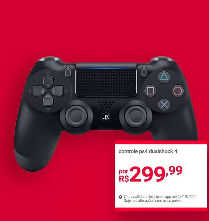 Oferta de Controle Ps4 Dualhack 4 por R$299,99 em Lojas Americanas