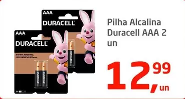 Oferta de Duracell - Pilha Alcalina AAA 2 Un por R$12,99 em Tenda Atacado