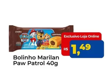 Oferta de Marilan - Bolinho Paw Patrol por R$1,49 em Tonin Superatacado