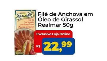 Oferta de Realmar - Filé De Anchova Em Óleo De Girassol  por R$22,99 em Tonin Superatacado