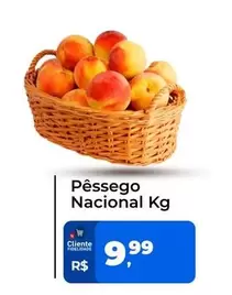 Oferta de Pêssego Nacional por R$9,99 em Tonin Superatacado