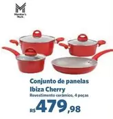 Oferta de Ibiza - Conjunto De Panelas Ibiza Cherry por R$479,98 em Sam's Club