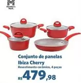 Oferta de Ibiza - Conjunto De Panelas Ibiza Cherry por R$479,98 em Sam's Club