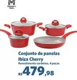 Oferta de Ibiza - Conjunto De Panelas Ibiza Cherry por R$479,98 em Sam's Club