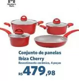 Oferta de Ibiza - Conjunto De Panelas Ibiza Cherry por R$479,98 em Sam's Club