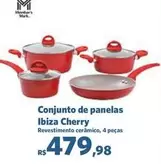 Oferta de Ibiza - Conjunto De Panelas Ibiza Cherry por R$479,98 em Sam's Club