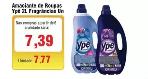 Oferta de Ypê - Amaciante De Roupas Fragrâncias Un por R$7,39 em Spani Atacadista