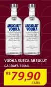 Oferta de Absolut - Vodka por R$79,9 em Assaí Atacadista