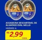 Oferta de De   - Assadeira Descartável De Aluminio Oval por R$2,99 em Assaí Atacadista