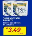 Oferta de Bom Pety - Toalha De Papel por R$3,49 em Assaí Atacadista