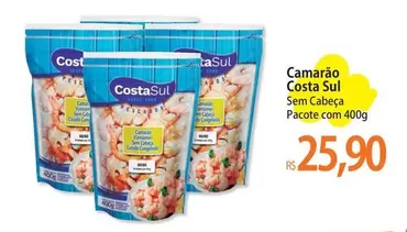 Oferta de Costa sul - Camarão por R$25,9 em Atacadão