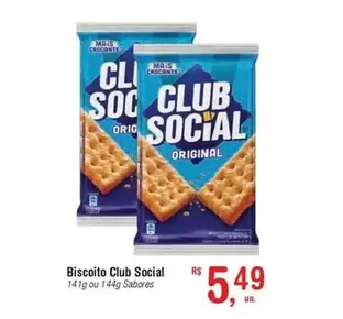 Oferta de Crocante - Biscoito Club Social por R$5,49 em Fort Atacadista