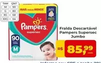 Oferta de Pampers - Fralda Descartável Supersec Jumbo por R$85,99 em Tonin Superatacado