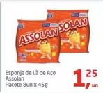 Oferta de Assolan - Esponja De La De Aço Pacote Bun por R$1,25 em Tenda Atacado