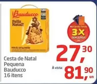 Oferta de Bauducco - Cesta De Natal Pequena por R$27,3 em Tenda Atacado