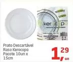 Oferta de Kerocopo - Prato Descartável Raso por R$1,29 em Tenda Atacado