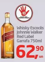 Oferta de Johnnie Walker - Whisky Escoces Red Label por R$62,9 em Tenda Atacado