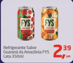 Oferta de Fys - Refrigerante Sabor Guaraná Da Amazonia por R$2,39 em Tenda Atacado