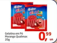 Oferta de Qualimax - Gelatina Em Po Morango por R$0,99 em Tenda Atacado