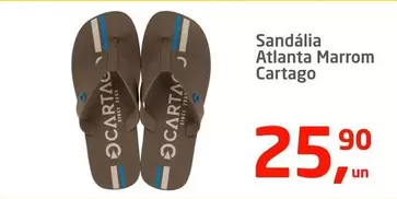 Oferta de Cartago - Sandália Atlanta Marrom por R$25,9 em Tenda Atacado