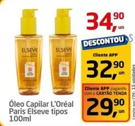 Oferta de L'Oréal - Óleo Capilar Paris Elseve Tipos por R$34,9 em Tenda Atacado