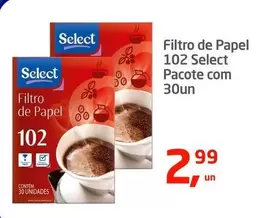 Oferta de Select - Filtro De Papel por R$2,99 em Tenda Atacado