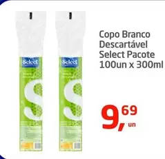 Oferta de Select - Copo Branco Descartável por R$9,69 em Tenda Atacado