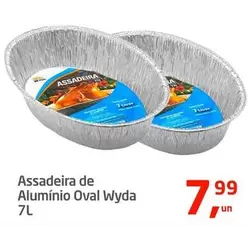 Oferta de Wyda - Assadeira de Alumínio Oval por R$7,99 em Tenda Atacado