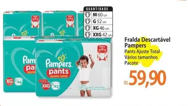 Oferta de Pampers - Fralda Descartável por R$59,9 em Atacadão